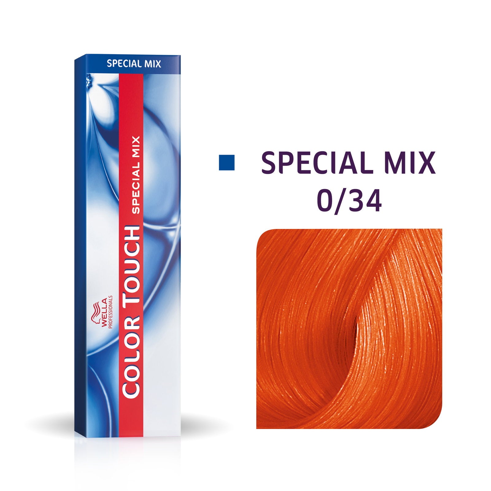 Wella Professionals, Color Touch Special Mix, ammoniakfri, semi-permanent hårfärg, 0/34 Golden Red, 60 ml
