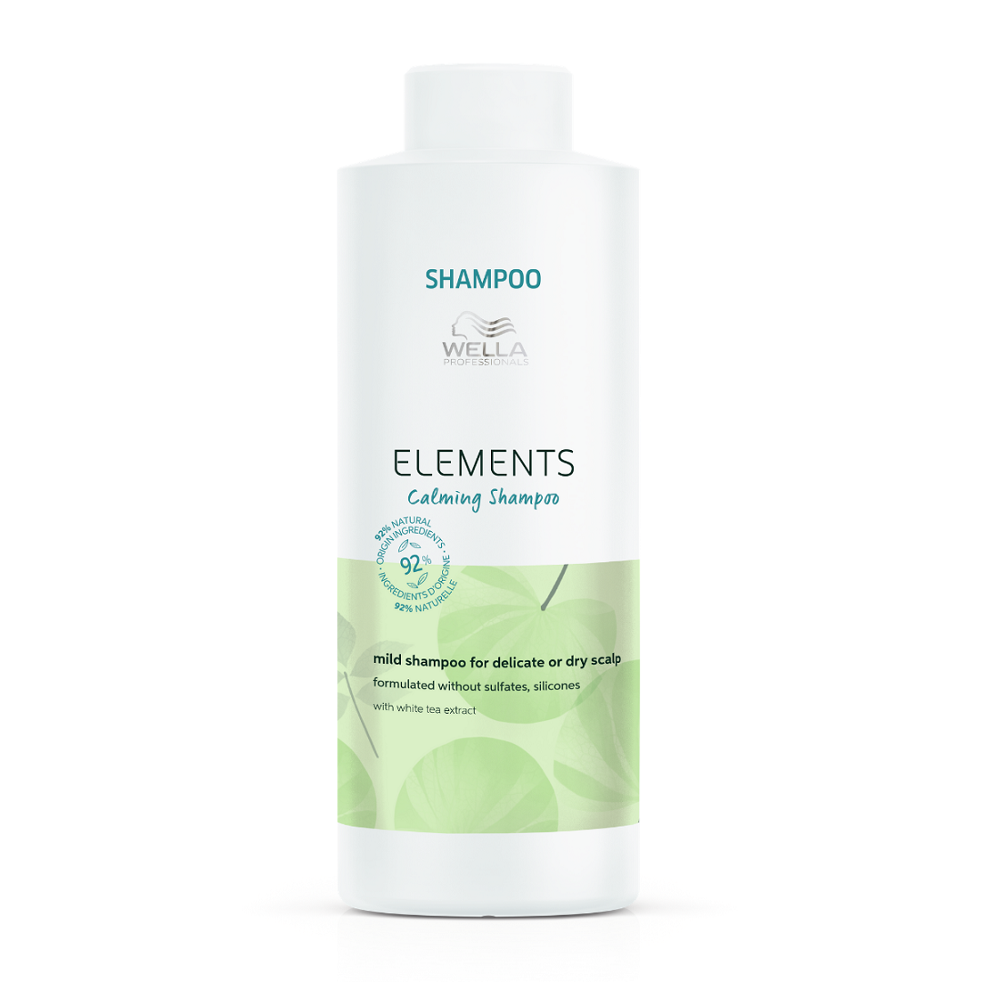 Wella Professionals, Elements Calming, Silikonfri, Hårschampo, För lugnande, 1000 ml