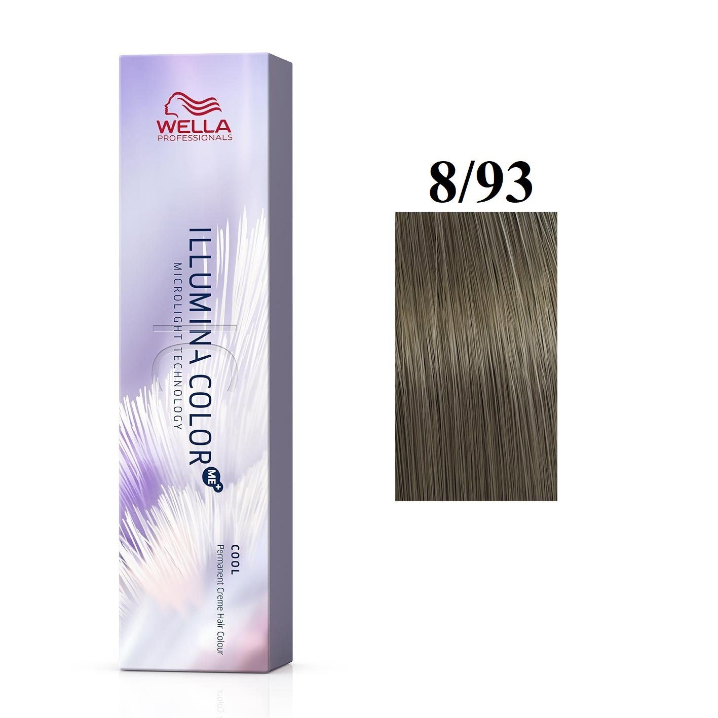 Wella Professionals, Illumina Color Me+, Permanent hårfärg, 8/93 Ljusblond Guldblå, 60 ml