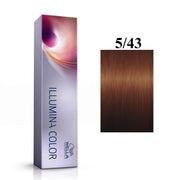 Wella Professionals, Illumina Color, Permanent hårfärg, 5/43 Ljus Kastanjebrun Gyllenröd, 60 ml