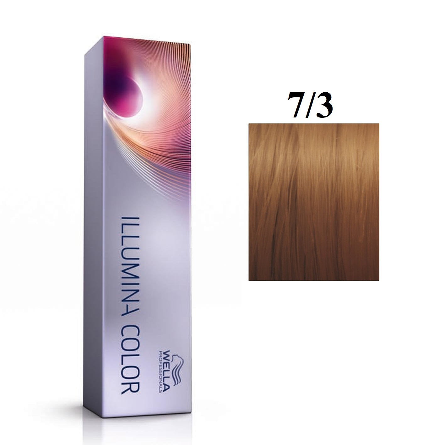 Wella Professionals, Illumina Color, Permanent Hair Color, 7/3 Golden Medium Blond, 60 ml