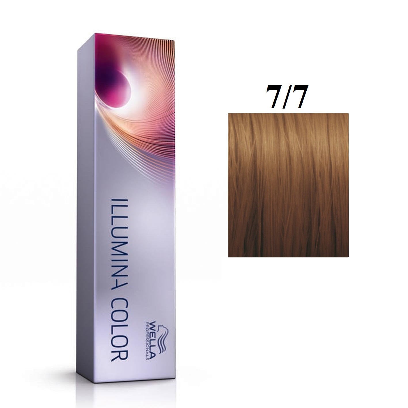 Wella Professionals, Illumina Color, Permanent hårfärg, 7/7 Mellanbrun blond, 60 ml