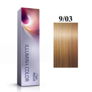 Wella Professionals, Illumina Color, Permanent hårfärg, 9/03 Ljusblond Naturligt Gyllene, 60 ml