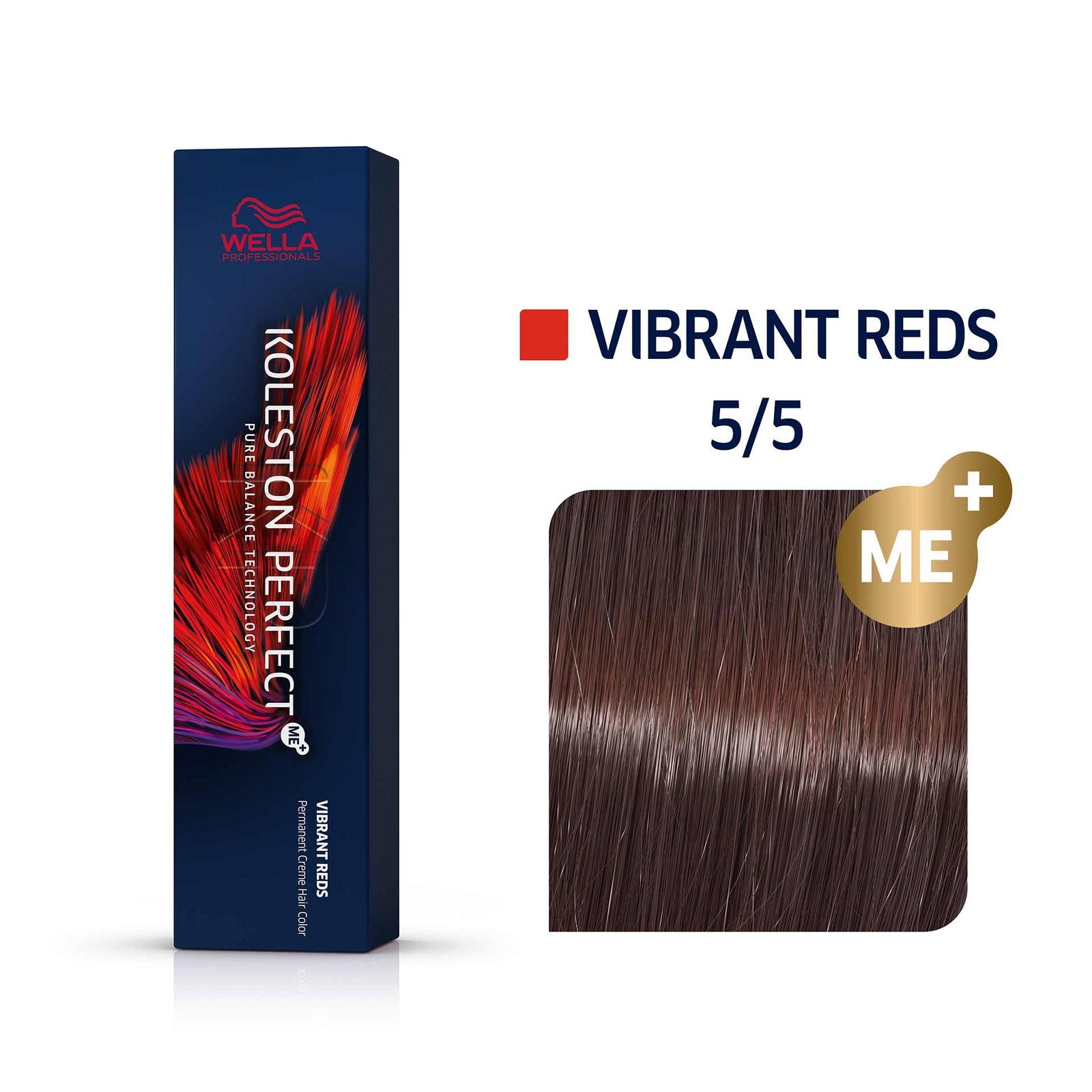 Wella Professionals, Koleston Perfect Me+, Permanent hårfärg, 5/5 Ljusbrun Rödviolett, 60 ml
