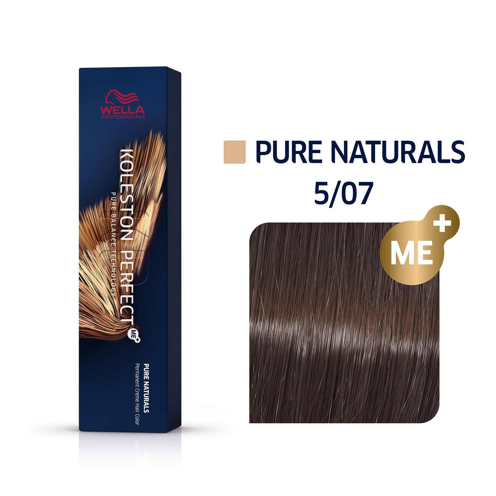 Wella Professionals, Koleston Perfect Me+, Permanent hårfärg, 5/07 Light Chestnut Natural Brown, 60 ml
