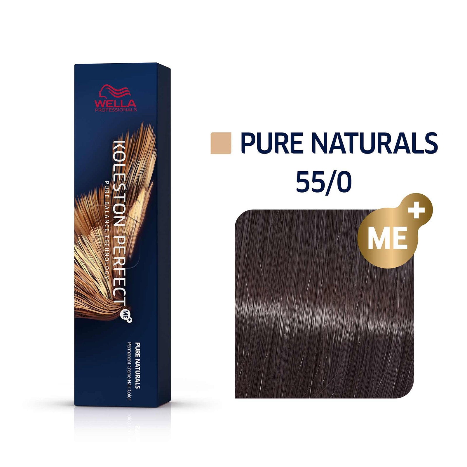 Wella Professionals, Koleston Perfect Me+, Permanent hårfärg, 55/0 Light Chestnut Natural Intense, 60 ml
