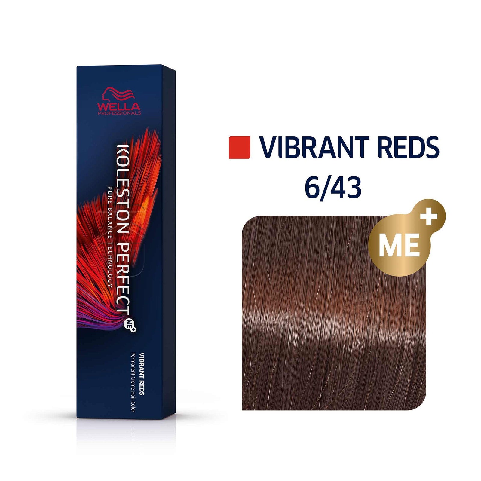 Wella Professionals, Koleston Perfect Me+, Permanent hårfärg, 6/43 Dark Blonde Golden Red, 60 ml