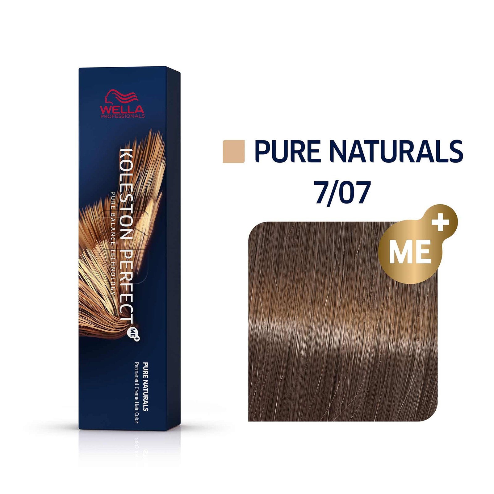 Wella Professionals, Koleston Perfect Me+, Permanent hårfärg, 7/07 Medium Blonde Natural Chestnut, 60 ml