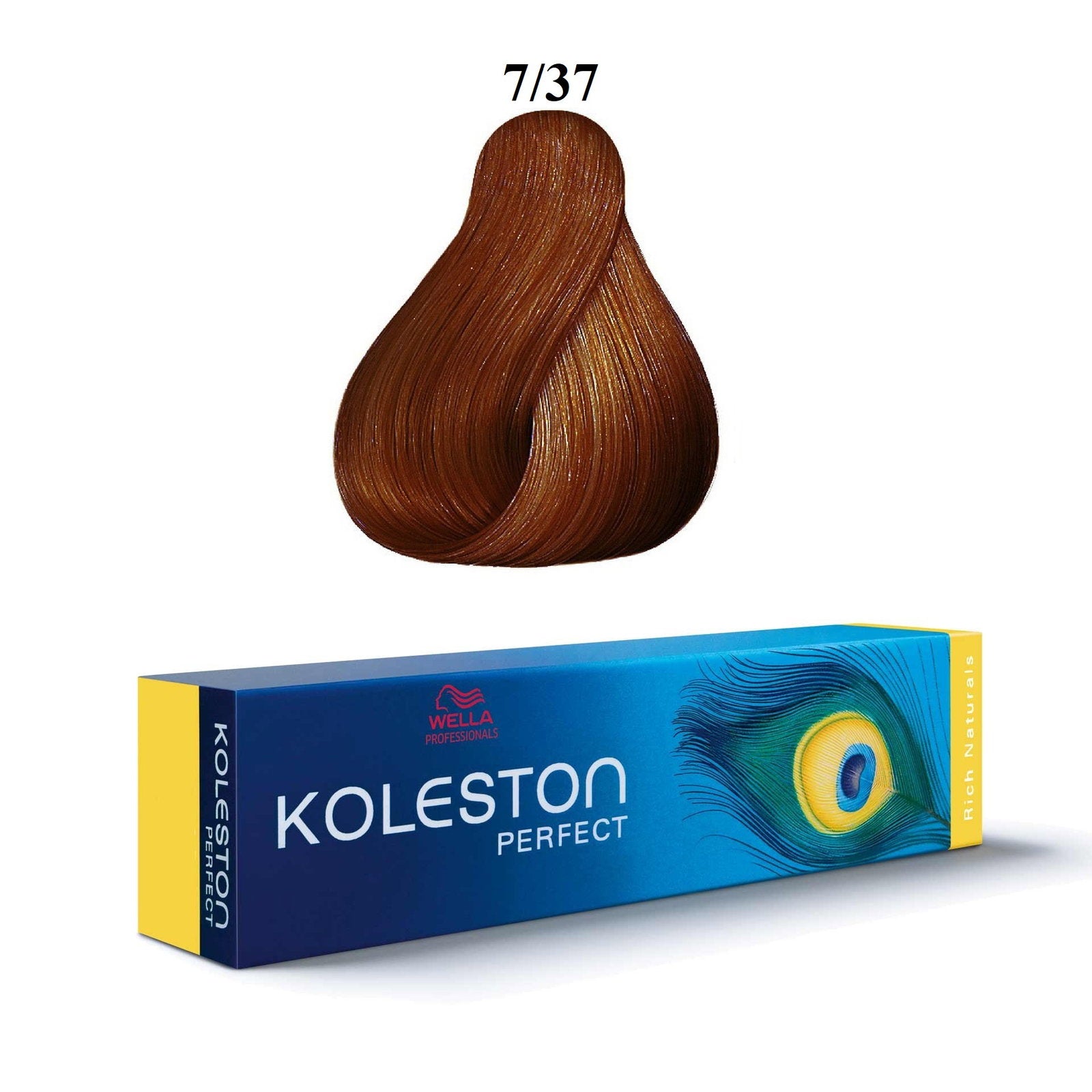 Wella Professionals, Koleston Perfect, Permanent hårfärg, 7/37 Medium Blonde Golden Brown, 60 ml