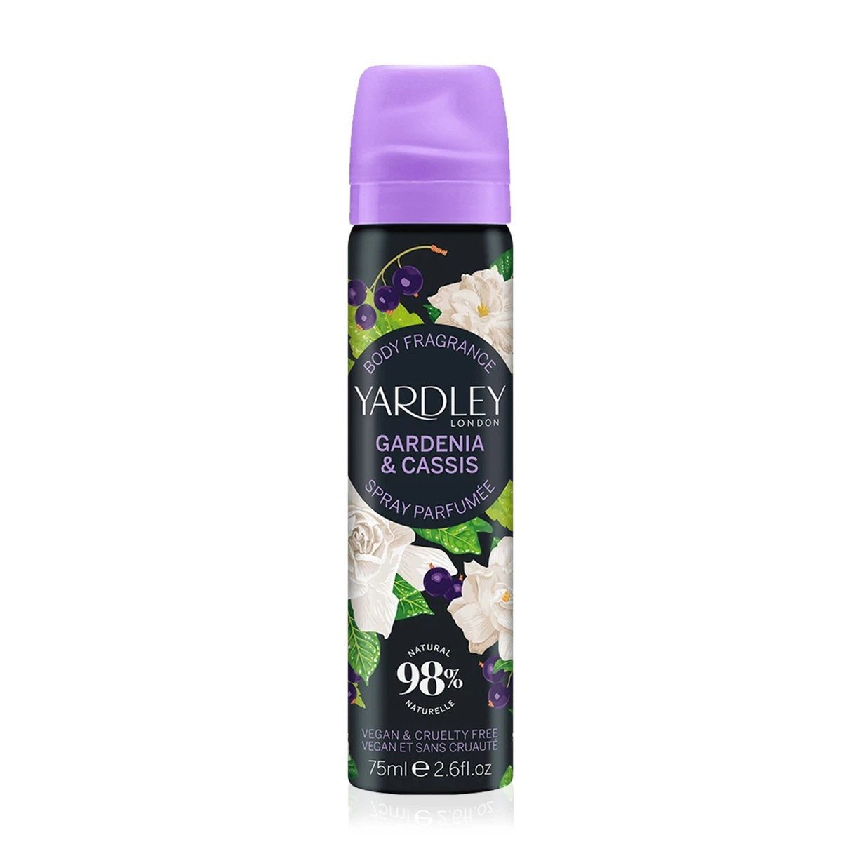 Yardley, Gardenia & Cassis, Kroppsspray, 75 ml