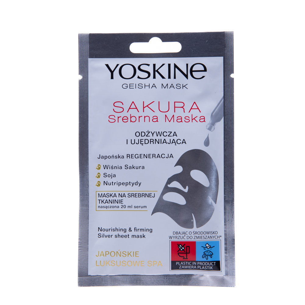 Yoskine, Geisha Sakura, Uppstramning, Ansiktsmask, Ansikte, 20 ml